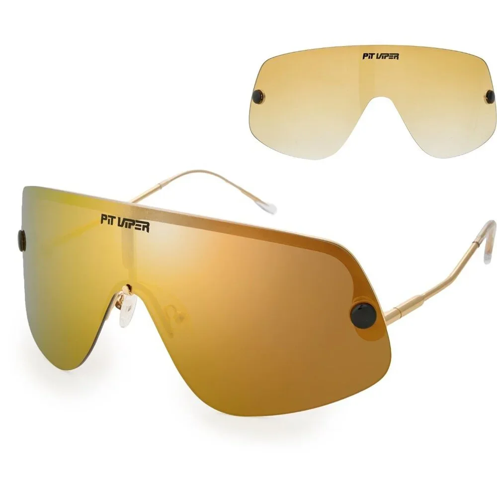PIT VIPER The Gold Standard Limousine POLARIZED Sunglasses Revo Interchange NEW